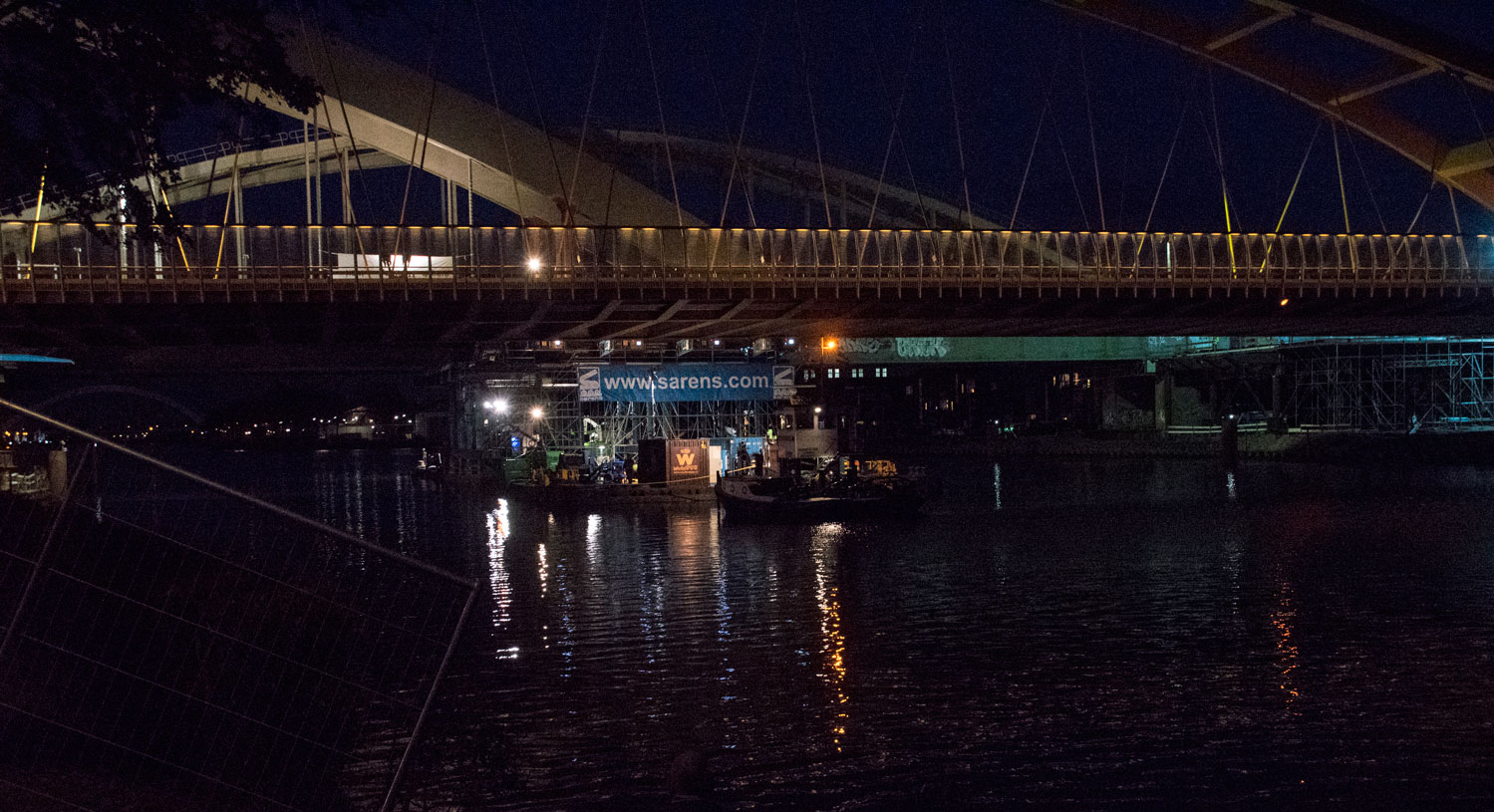 Oversteek nieuwe spoorbrug