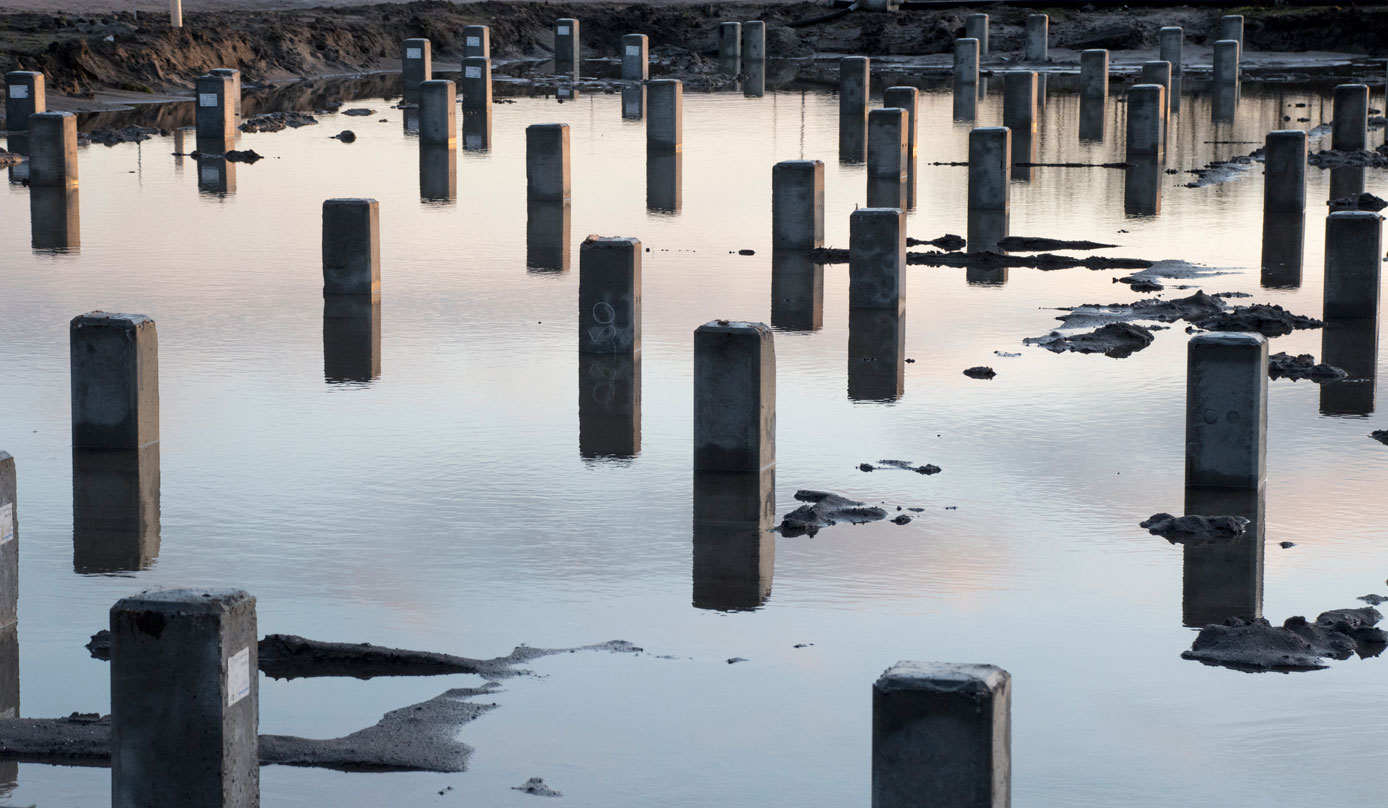 fundament in ochtend glorie