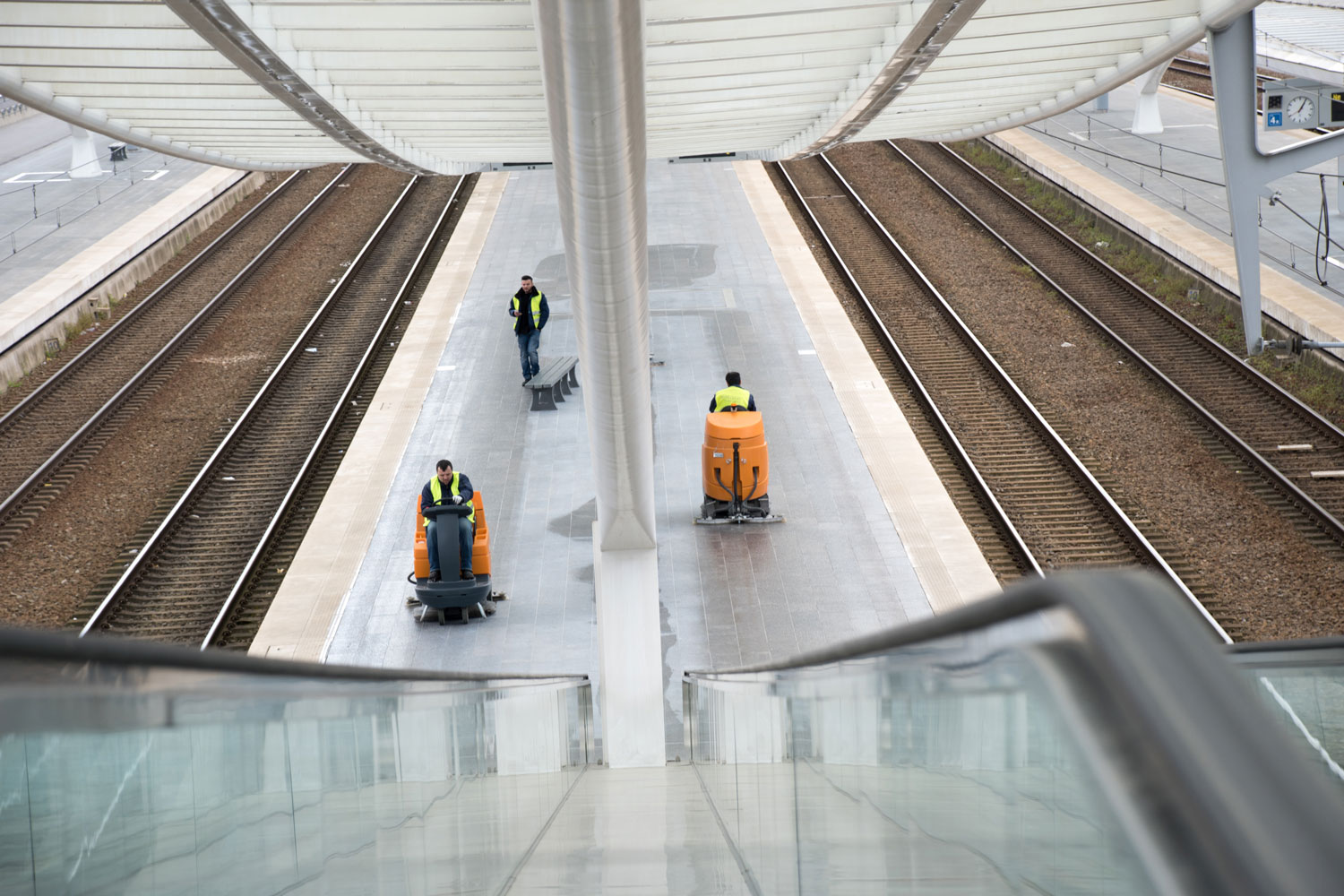 Station Guillemins Luik schoonmaak